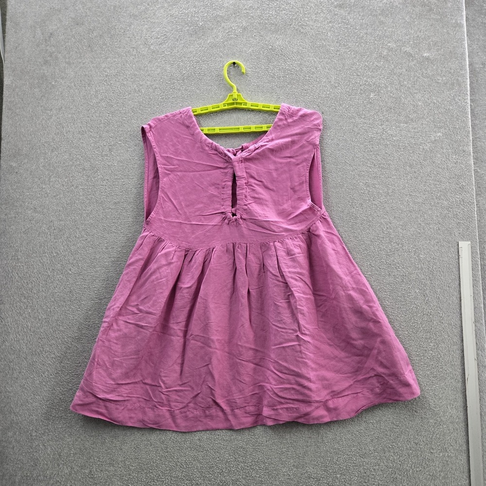 Free People Women Dress S Pink Linen Rayon Shapeless Cottagecore Sleeveless